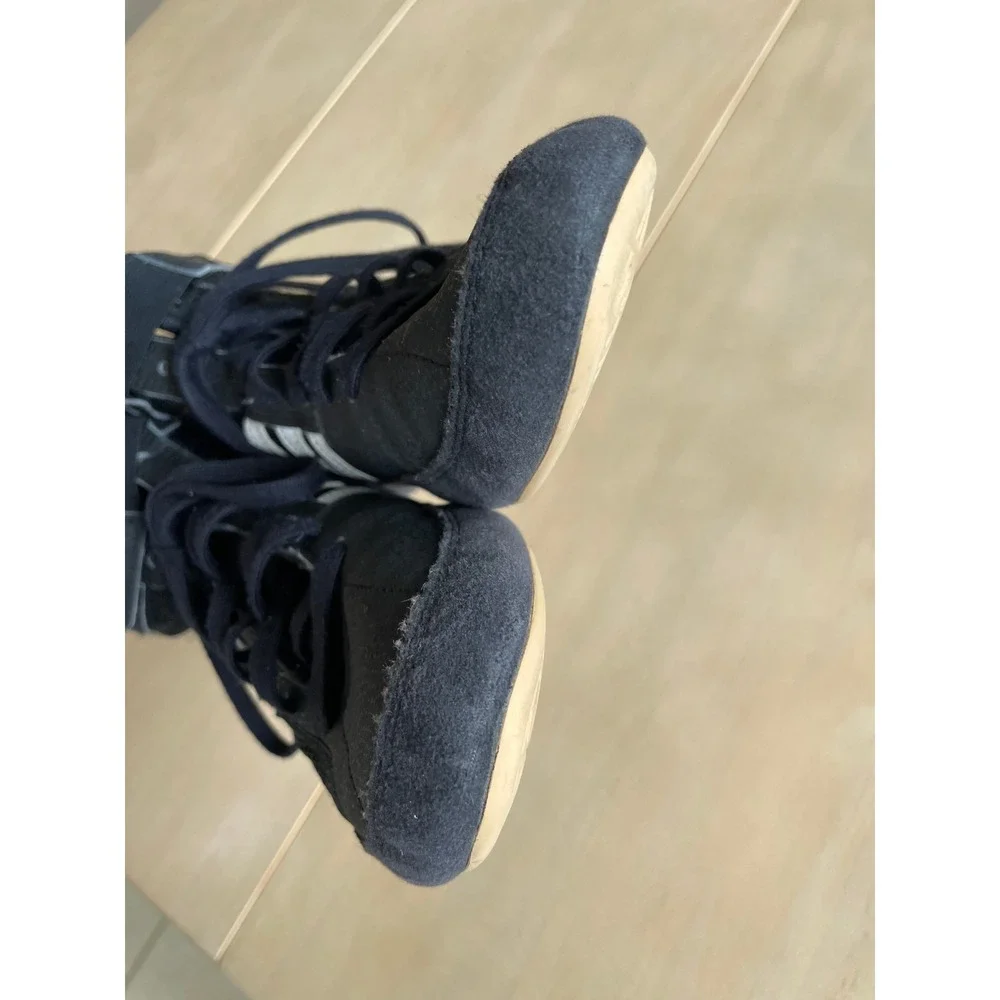 Adidas Black Wrestling Shoes High Top Lace Up Ankle Strap Mens Kids Youth US 5.5